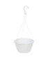 HSI10008A10 Euro Swirl Hanging Basket, White, 10-Inch