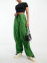 Фото #4 товара Noisy May Tall drawstring parachute trousers in green