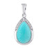 Silver pendant with natural amazon JST13327PAZ