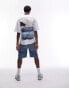 Topman extreme oversized fit t-shirt with front and back racquet club patch print in white Белый, L - Chest 42 - фото #3