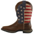 Фото #3 товара Roper American Wilder Patriotic Square Toe Cowboy Mens Brown Casual Boots 09-02