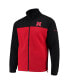 Фото #7 товара Men's Black, Scarlet Nebraska Huskers Flanker III Fleece Team Full-Zip Jacket