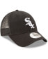 ფოტო #3 პროდუქტის Men's Black Chicago White Sox Trucker 9Forty Adjustable Snapback Hat