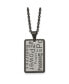 Фото #1 товара Chisel brushed Black IP-plated Power and Passion Pendant Cable Chain Necklace