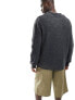 Фото #7 товара ASOS DESIGN oversized knitted fisherman rib jumper in charcoal