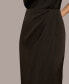 Women's Faux-Wrap Satin Skirt