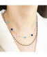 ფოტო #2 პროდუქტის Mini Blue Mixed Clover Necklace