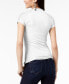 Women's Ribbed V-Neck Top, Created for Macy's