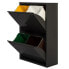 Фото #2 товара WELLHOME Metallic 4-compartment trash and recycling bin 68L