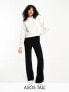 ASOS DESIGN Tall basic wide leg jersey trouser in black