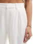 Hollister linen blend wide leg trouser in white Hellweiß, L - фото #5