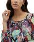 ფოტო #4 პროდუქტის Women's Gaja Palma Printed Blouson Sleeve Top