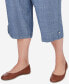 Фото #4 товара Plus Size Bayou Chambray Capri Pants with Pockets