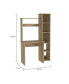 Фото #5 товара Marston 6-Shelf Writing Desk With Built-In Bookcase Light Oak