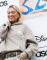 ASOS DESIGN Disney unisex oversized hoodie with Mickey Mouse prints in grey Khakigrau, S - фото #4