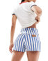 Фото #2 товара Wrangler cowboy 3inch stripe denim shorts in blue