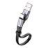 Фото #2 товара Simple płaski kabel przewód USB USB-C 5A 40W Quick Charge 3.0 QC 3.0 23cm szary