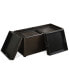 Avalon Faux Leather 5-Piece Storage Ottoman