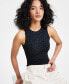 Фото #1 товара Women's Textured Sleeveless Bodysuit, Created for Macy's