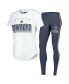 ფოტო #1 პროდუქტის Women's White, Charcoal Dallas Cowboys Sonata T-shirt and Leggings Set