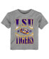 ფოტო #1 პროდუქტის Toddler Boys and Girls Heather Gray LSU Tigers Top Class T-shirt