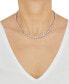 ფოტო #2 პროდუქტის Cubic Zirconia Multi-Cut Collar Necklace in Sterling Silver, 15" + 3" extender