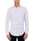 ფოტო #1 პროდუქტის Men's Regular-Fit Non-Iron Performance Stretch Micro Flower-Print Button-Down Shirt