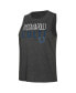 Фото #3 товара Women's Royal, Black Distressed Indianapolis Colts Muscle Tank Top and Pants Lounge Set