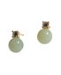 Фото #1 товара Esther — Green jade and zircon stud earrings