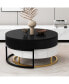 Фото #2 товара Modern Round Lifttop Nesting Coffee Tables With 2 Drawersnatural