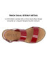 ფოტო #7 პროდუქტის Women's Lavine Double Strap Flat Sandals