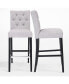 Фото #1 товара Linen Fabric Tufted Bar Stool (Set of 2)