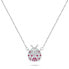 Beautiful silver necklace Ladybug with zircons NCL107W