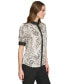 Фото #4 товара Women's Satin Snakeskin-Print Blouse