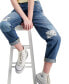 Фото #7 товара Women's Patchwork Relaxed-Fit Jeans