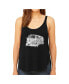 ფოტო #1 პროდუქტის Women's Premium Word Art Flowy Tank Top- The 70's