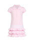 ფოტო #7 პროდუქტის Little & Toddler Girls Short Sleeve Ruffle Polo Dress