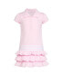 ფოტო #2 პროდუქტის Little & Toddler Girls Short Sleeve Ruffle Polo Dress