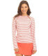 Cabana 293412 Women Life Essentials Stripe Zipper Rashguard Size XS