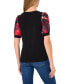 Фото #2 товара Women's Floral Puff-Sleeve Blouse