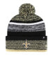 Фото #1 товара Men's Black New Orleans Saints Northward Cuffed Knit Hat with Pom