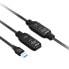 Club 3D USB 3.2 Gen1 Active Repeater Cable 10m / 32.8ft M/F 28AWG - 10 m - USB A - USB A - USB 3.2 Gen 2 (3.1 Gen 2) - Black
