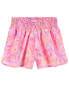 Kid Smocked Shorts in Moisture Wicking Active Fabric 6-6X