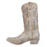 Фото #3 товара Ferrini Mandala Tool Inlay Snip Toe Cowboy Womens Off White Dress Boots 81761-1