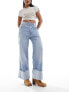 Фото #1 товара Free People slouchy low rise jeans in washed blue