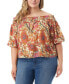 Фото #1 товара Trendy Plus Size Rosiya Off-The-Shoulder Top