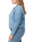 Фото #3 товара Trendy Plus Size Pixie Long Sleeve Denim Jacket