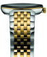 Women's Swiss Florence Classic Diamond Accent Two Tone Stainless Steel Bracelet Watch 30mm