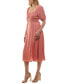 ფოტო #10 პროდუქტის Juniors' Crochet-Trim Tie-Back Midi Dress