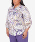 ფოტო #5 პროდუქტის Plus Size Charm School Drama Paisley Top